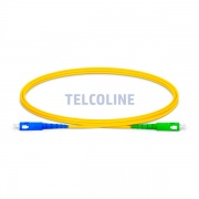 Patchcord SC/APC - SC/UPC simplex, LSZH, 0.5 m G.657A2, 2 mm, żółty