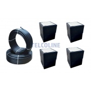 Zestaw - Studnie SK-1/2 (x4) + Pokrywy lekkie pełne S-PL1 (x4) + Rura RHDPE 32/2.9 mm, 500 m 